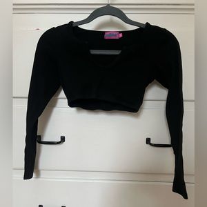 Edikted black crop top